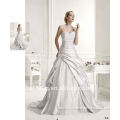 Halter V neck princess wedding dress